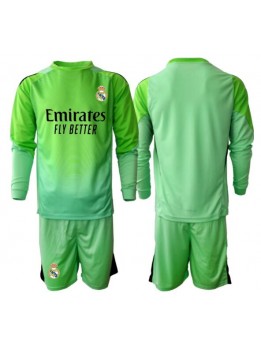 Real Madrid Torwart Auswärts Trikotsatz für Kinder 2025-26 Langarm (+ Kurze Hosen)